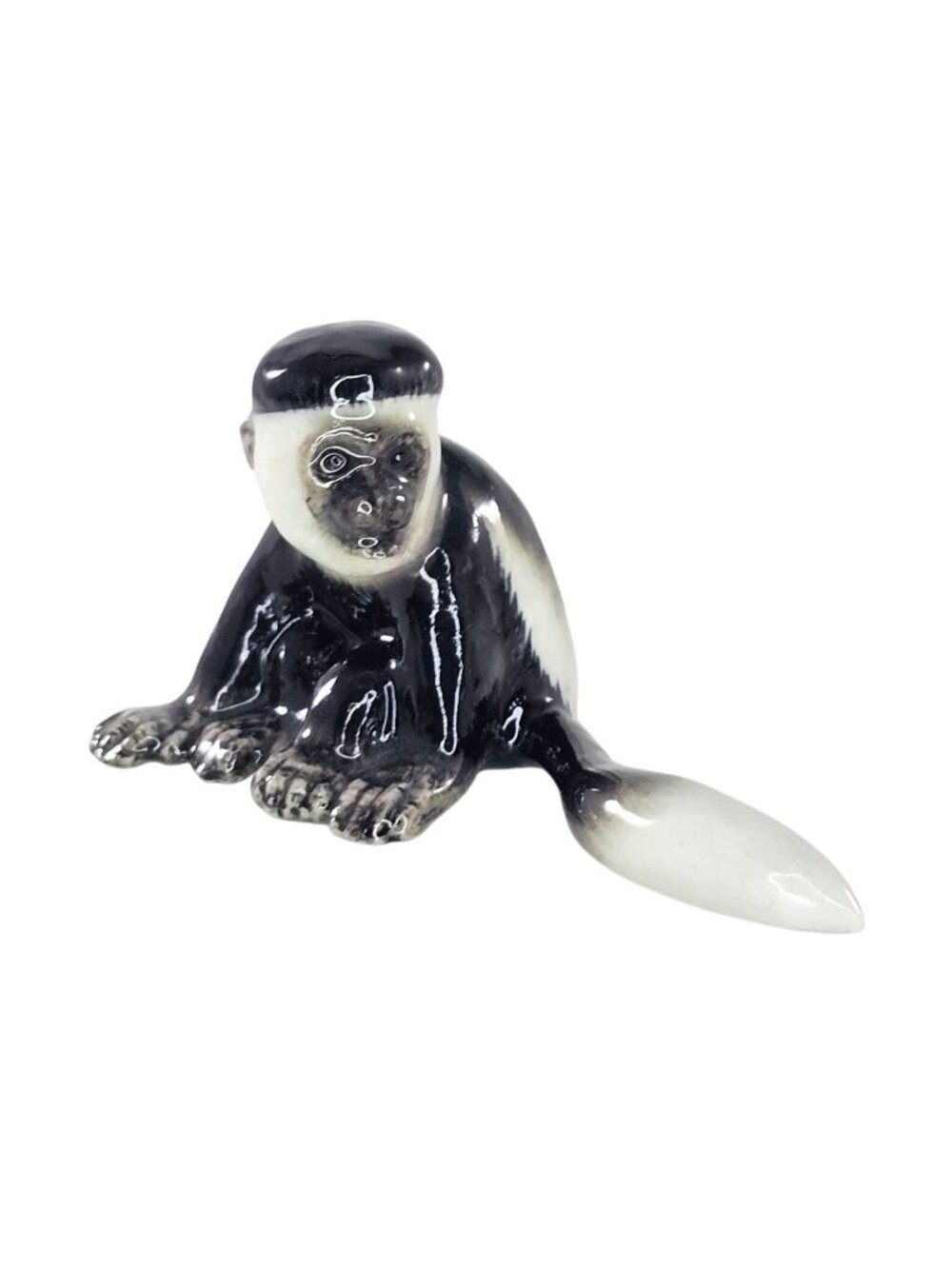 Norther Rose Porcelain Monkey Colubus Baby Figurine Miniature Little Critterz